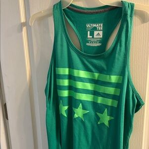 Adidas Teal Tank Top with Star Accents